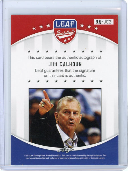 JIM CALHOUN - 2012 Basketball Leaf Auto