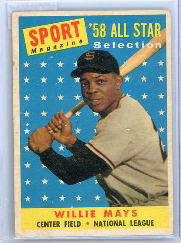 WILLIE MAYS - 1958 Baseball Topps All Star #486 VG