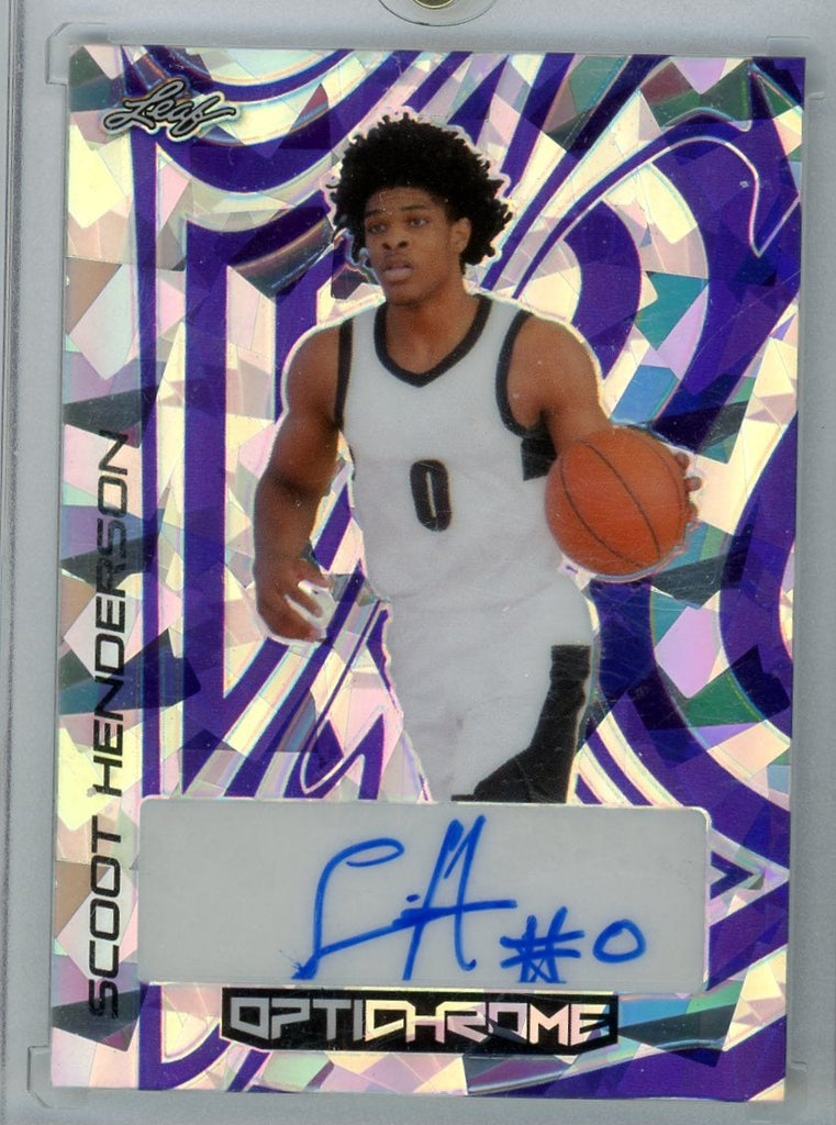 SCOOT HENDERSON - 2023 Basketball Optichrome Purple Auto Rookie 7