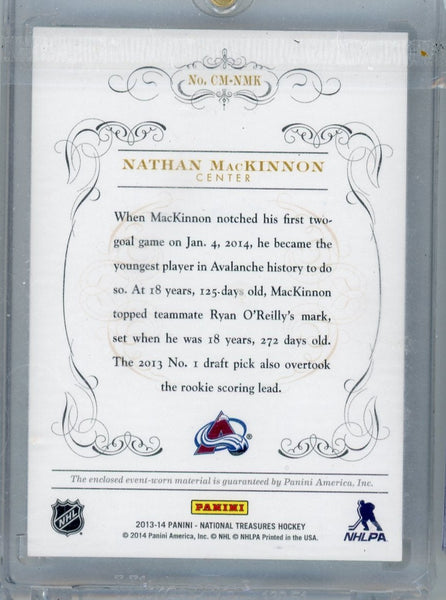 NATHAN MACKINNON - 2013-14 Hockey National Treasures Rookie Patch 20/50