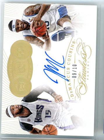 DEMARCUS COUSINS - 2015 Basketball Flawless "Now and Then" Gold Auto /10