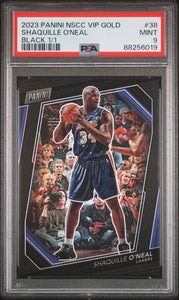 SHAQUILLE O'NEAL - 2023 Basketball National VIP Pack Black 1/1 PSA 9