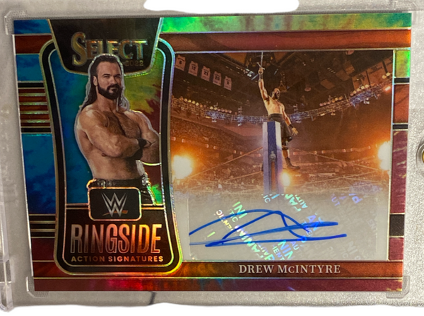 DREW MCINTYHRE - 2022 WWE Select Tie Dye "Ringside Action Signatures" Auto 10/25