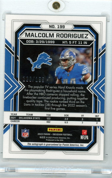 MALCOLM RODRIGUEZ - 2022 Football Obsidian Rookie Auto 120/199